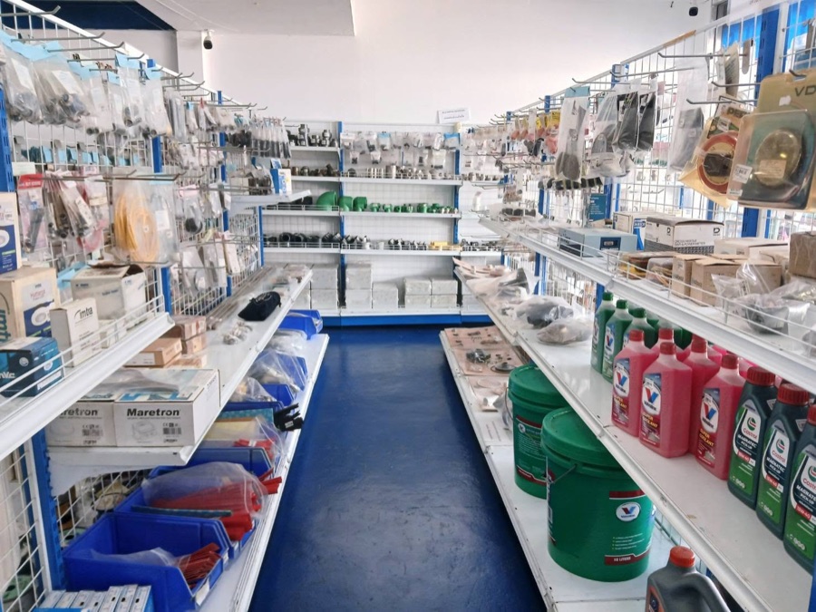 Inside the Cirrus Marine parts store at Boat Lagoon